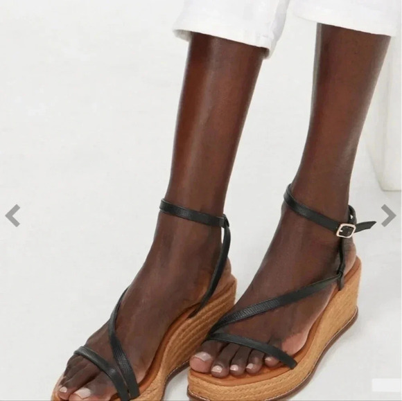 Chicos‎ Espadrille Wedge Platform Sandal Black Sz. 8.5 New - Picture 3 of 11